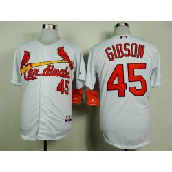 Cheap Bob Gibson Cardinals White Jersey From China #45 In Men Women Youth Size