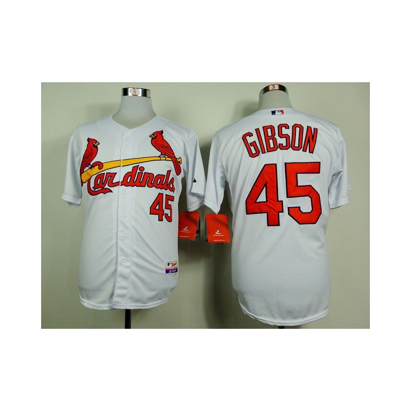 Cheap Bob Gibson Cardinals White Jersey From China #45 In Men Women Youth Size Cheap Bob Gibson Cardinals White Jersey From China #45 In Men Women Youth Size