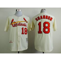 Cheap Mike Shannon Cardinals Cream 1964 throwback Jersey From China #18 In Men Women Youth Size