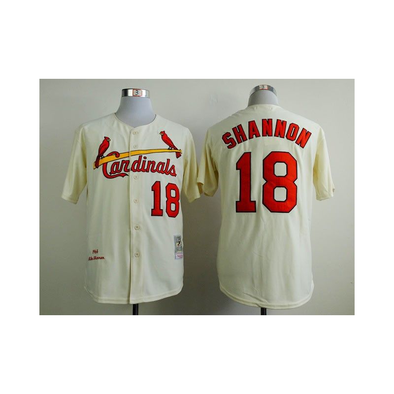 Cheap Mike Shannon Cardinals Cream 1964 throwback Jersey From China #18 In Men Women Youth Size Cheap Mike Shannon Cardinals Cream 1964 throwback Jersey From China #18 In Men Women Youth Size