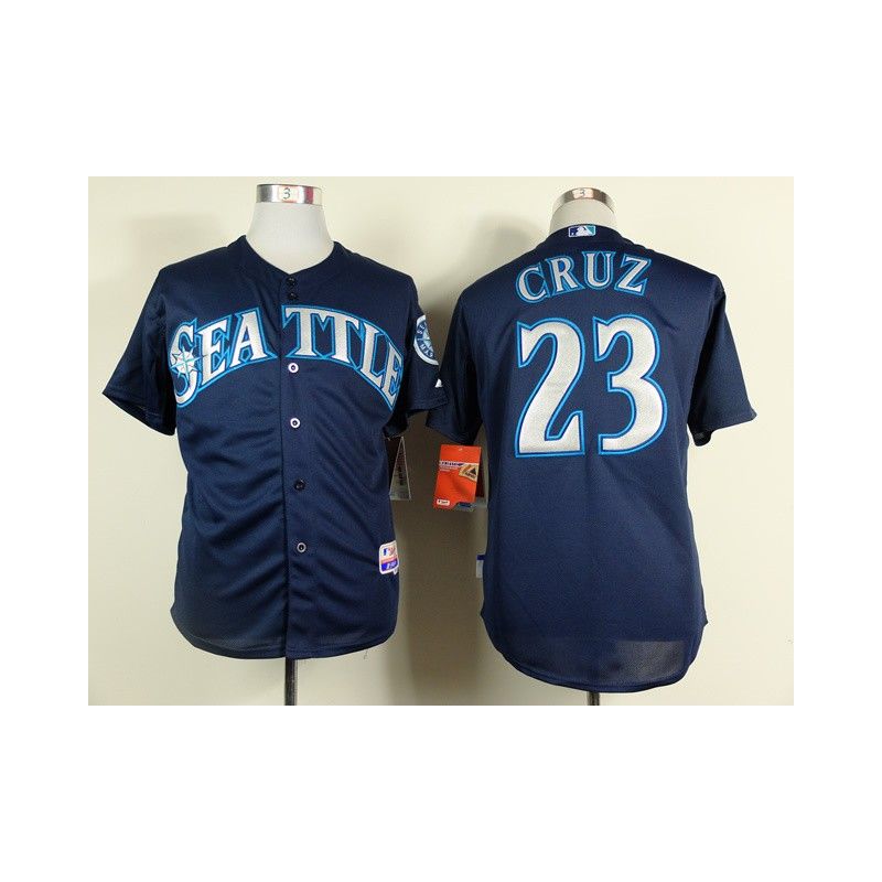 Cheap Nelson Cruz Mariners Blue Jersey From China #23 In Men Women Youth Size