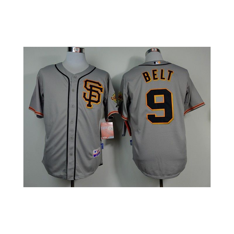 Cheap Brandon Belt Giants Grey Jersey From China #9 In Men Women Youth Size