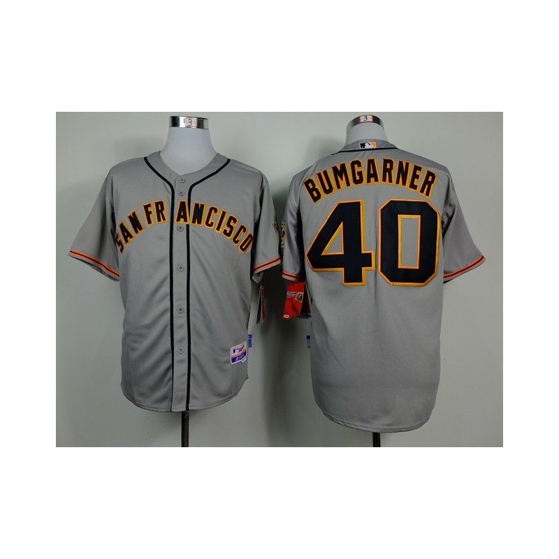 Cheap Madison Bumgarner Giants Grey Jersey From China #40 In Men Women Youth Size