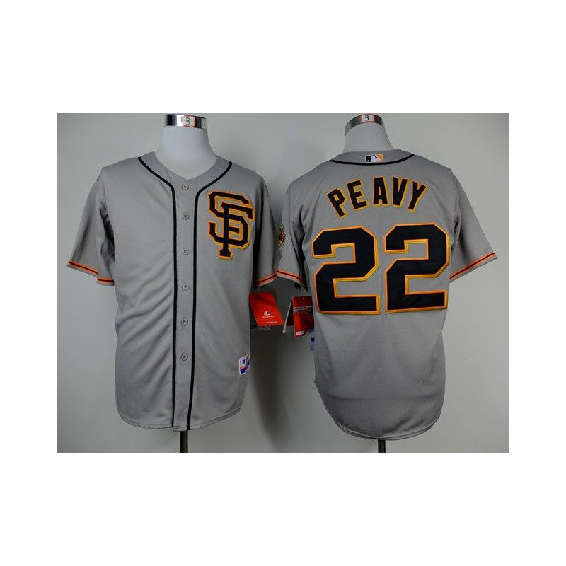 Cheap Jake Peavy Giants Grey SF Jersey From China #22 In Men Women Youth Size