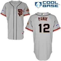 Cheap Joe Panik Giants Grey Jersey From China #12 In Men Women Youth Size