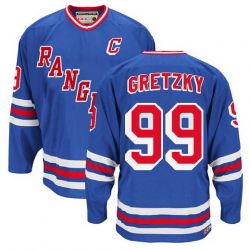 Cheap Wayne Gretzky Rangers Jersey #99 Blue Throwback From China