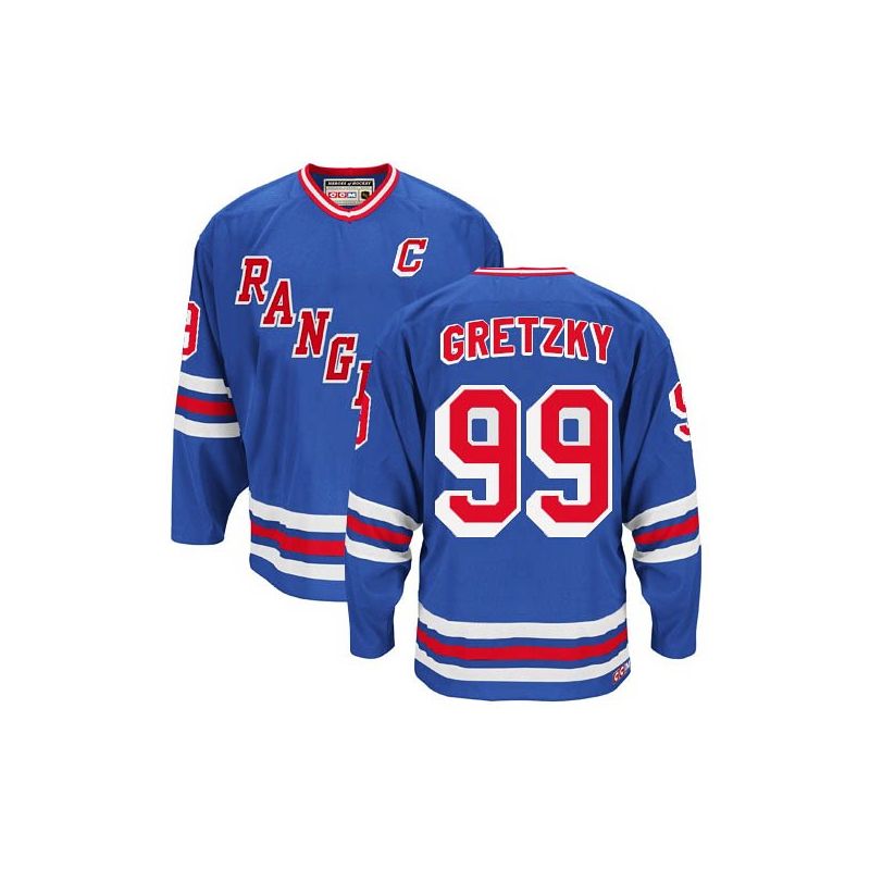 Cheap Wayne Gretzky Rangers Jersey #99 Blue Throwback From China