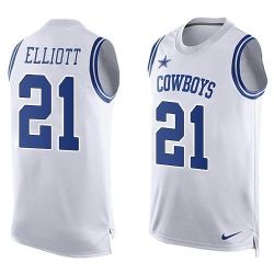 Cheap Ezekiel Elliott Cowboys Tank Top From China White #21