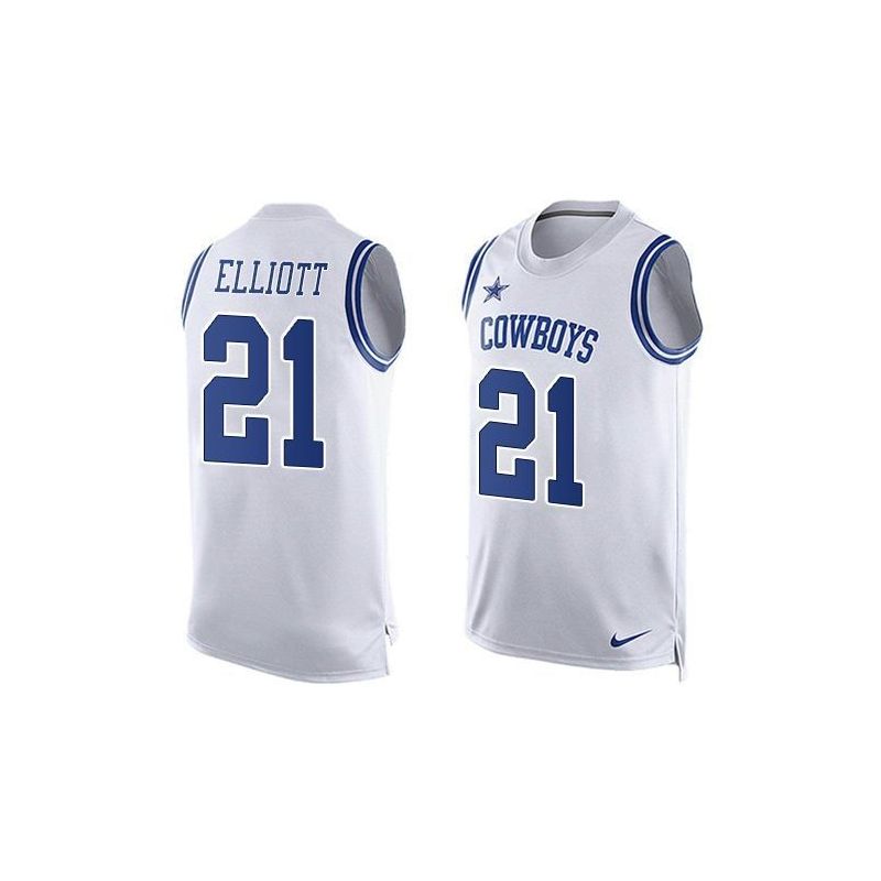Cheap Ezekiel Elliott Cowboys Tank Top From China White #21