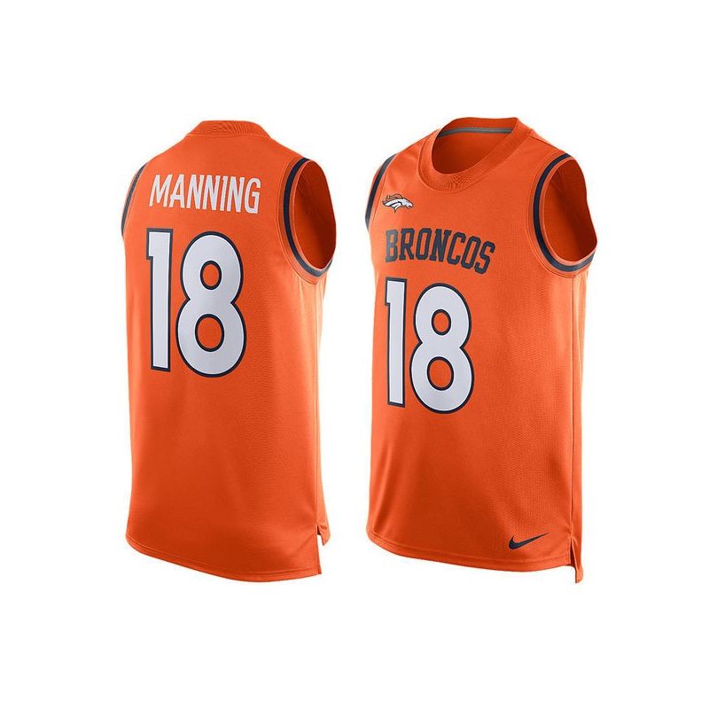 Cheap Peyton Manning Broncos Tank Top From China Orange #18