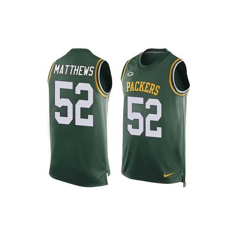 Cheap Clay Matthews Packers Tank Top From China Green #52