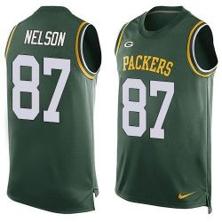 Cheap Jordy Nelson Packers Tank Top From China Green #87