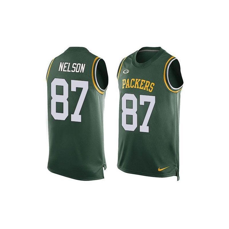 Cheap Jordy Nelson Packers Tank Top From China Green #87