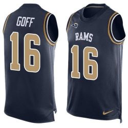 Cheap Jared Goff Rams Tank Top From China Blue #16