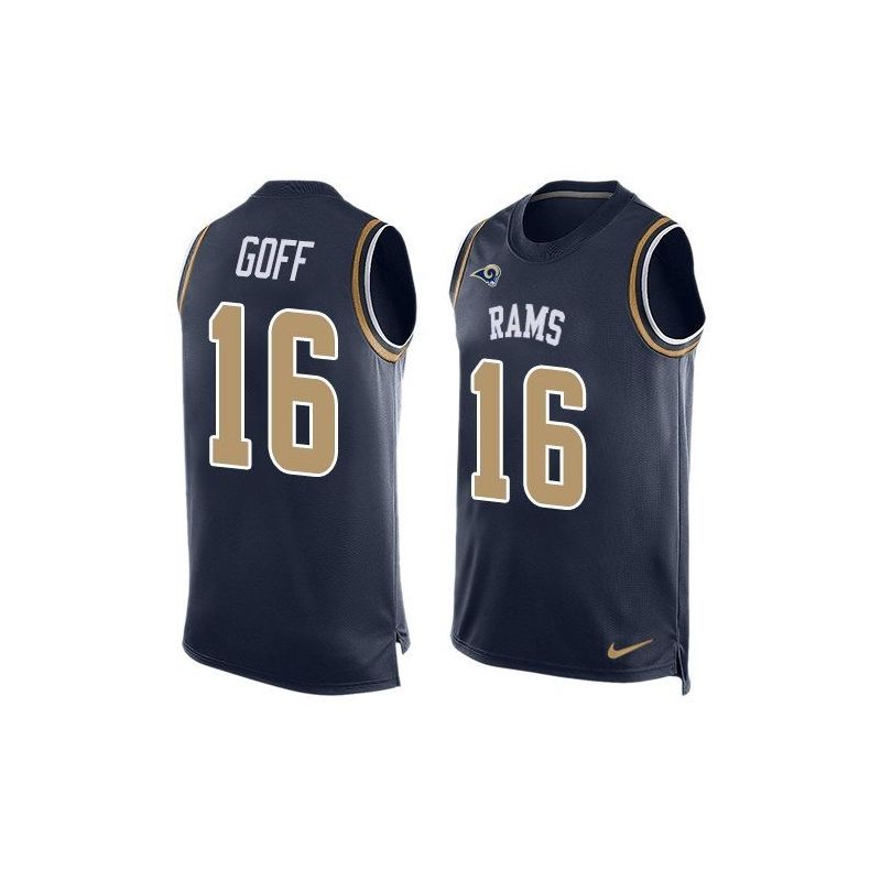 Cheap Jared Goff Rams Tank Top From China Blue #16