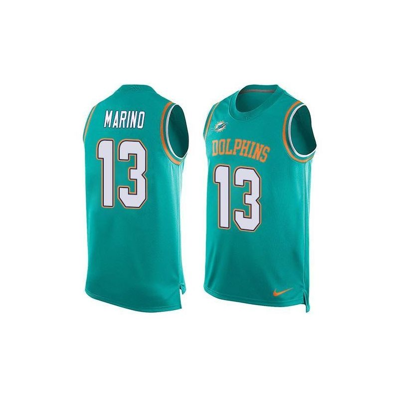 Cheap Dan Marino Dolphins Tank Top From China Green #13