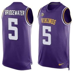 Cheap Teddy Bridgewater Vikings Tank Top From China Purple #5