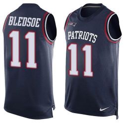 Cheap Drew Bledsoe Patriots Tank Top From China Blue #11
