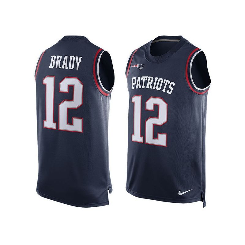 Cheap Tom Brady Patriots Tank Top From China Blue #12