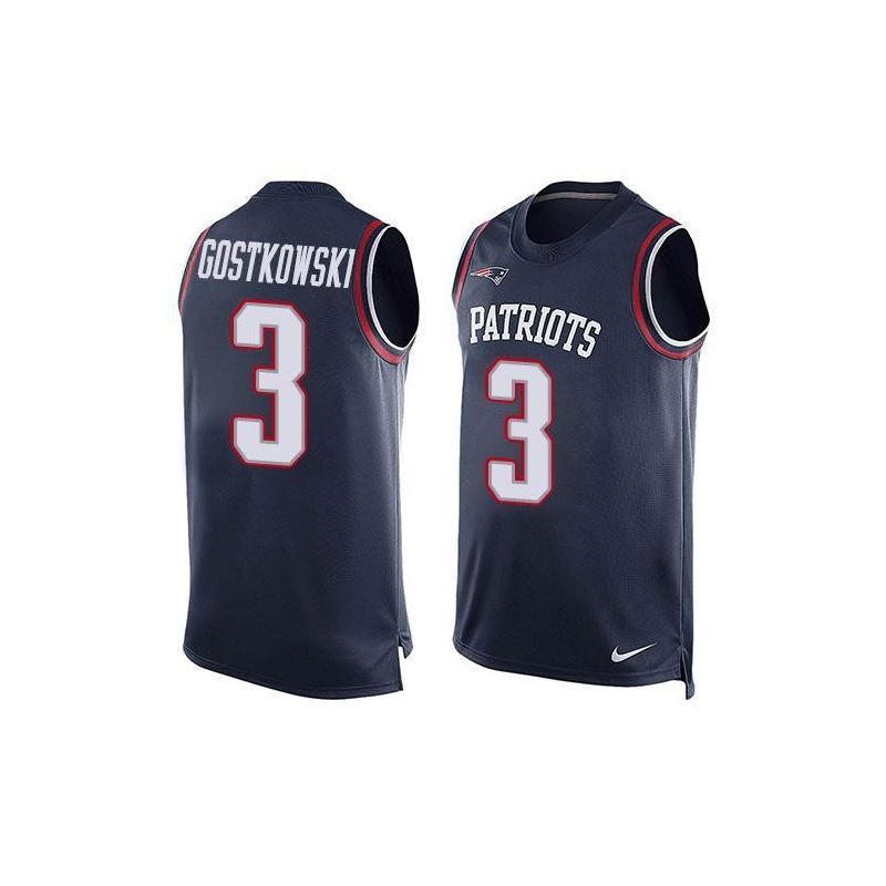 Cheap Stephen Gostkowski Patriots Tank Top From China Blue #3
