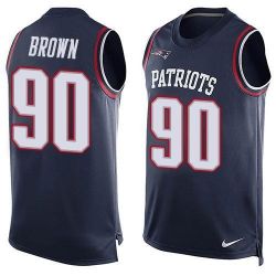 Cheap Malcom Brown Patriots Tank Top From China Blue #90