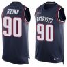 Cheap Malcom Brown Patriots Tank Top From China Blue #90