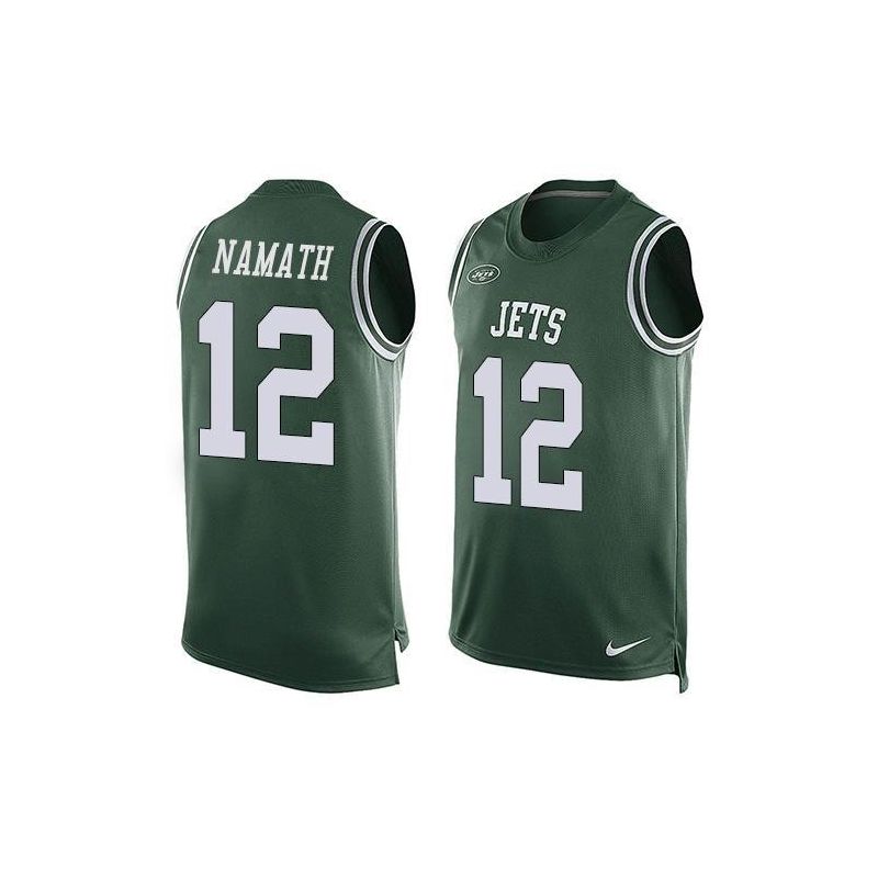 Cheap Joe Namath Jets Tank Top From China Green #12
