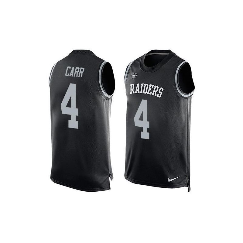 Cheap Derek Carr Raiders Tank Top From China Black #4