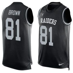 Cheap Tim Brown Raiders Tank Top From China Black #81