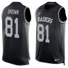 Cheap Tim Brown Raiders Tank Top From China Black #81