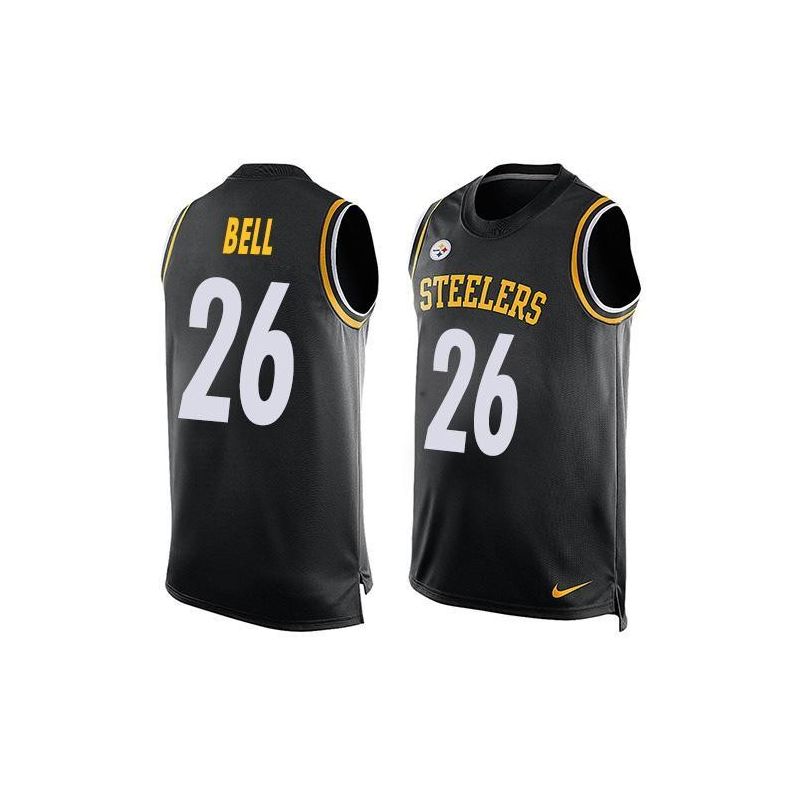 Cheap LeVeon Bell Steelers Tank Top From China Black #26