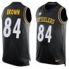 Cheap Antonio Brown Steelers Tank Top From China Black #84