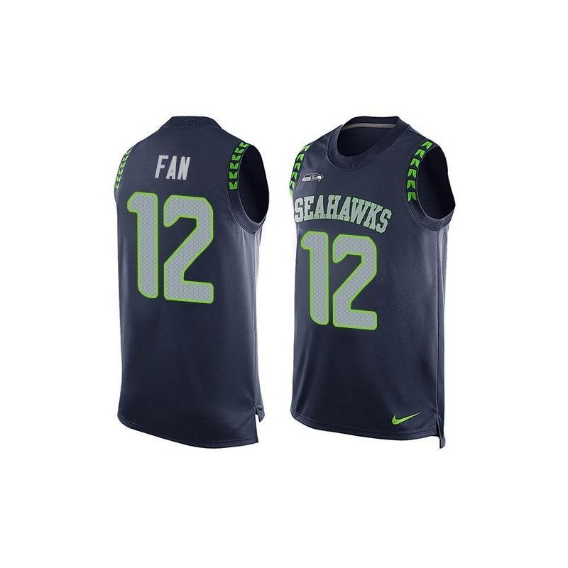 Cheap 12th Fan Seahawks Tank Top From China Blue #12