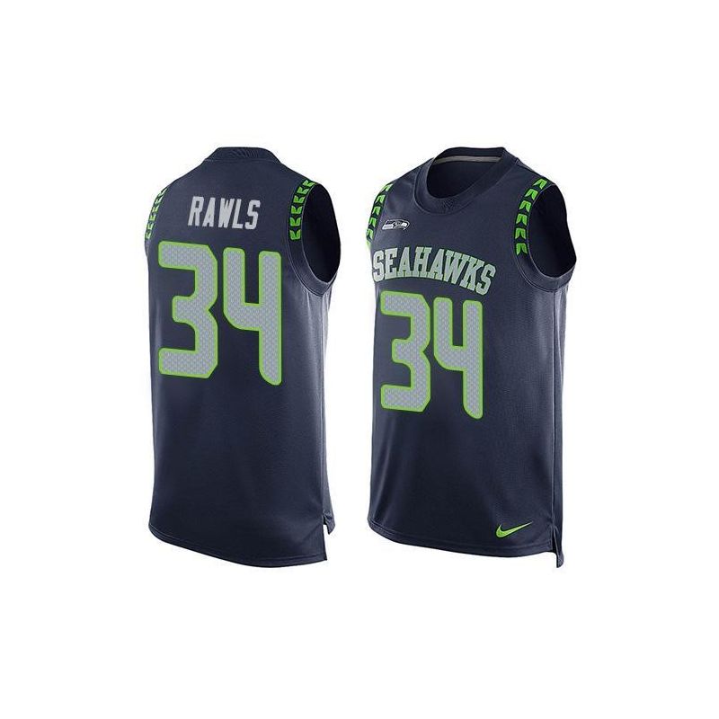 Cheap Thomas Rawls Seahawks Tank Top From China Blue #34