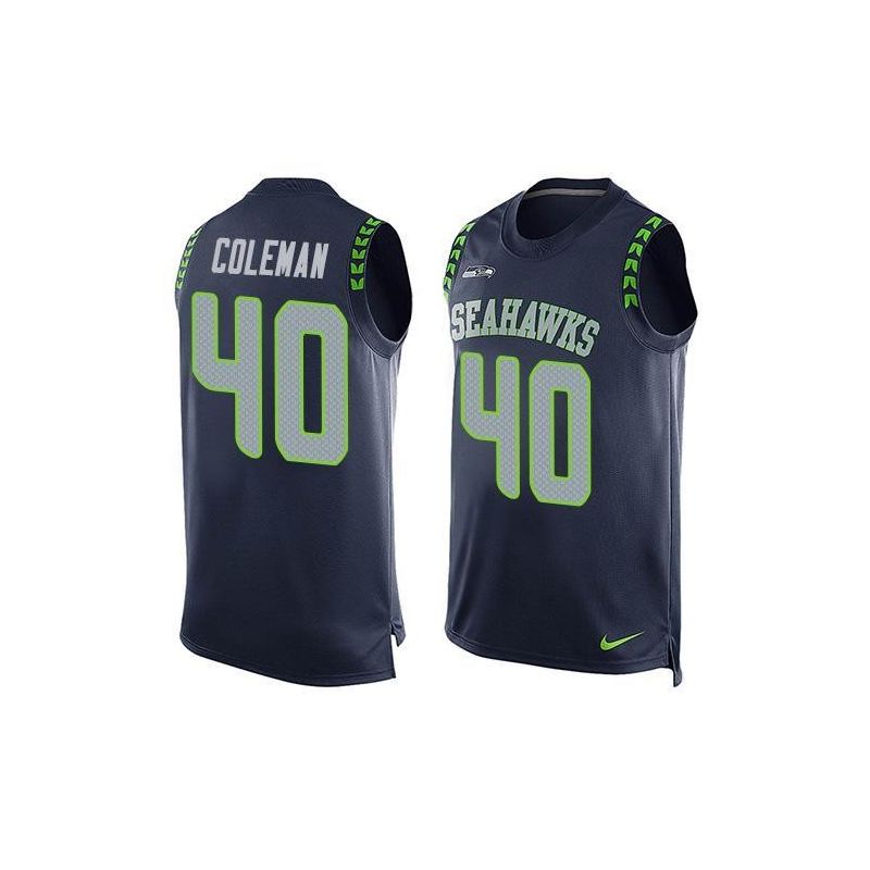 Cheap Derrick Coleman Seahawks Tank Top From China Blue #40