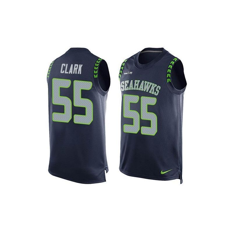 Cheap Frank Clark Seahawks Tank Top From China Blue #55