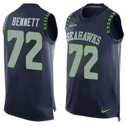 Cheap Michael Bennett Seahawks Tank Top From China Blue #72