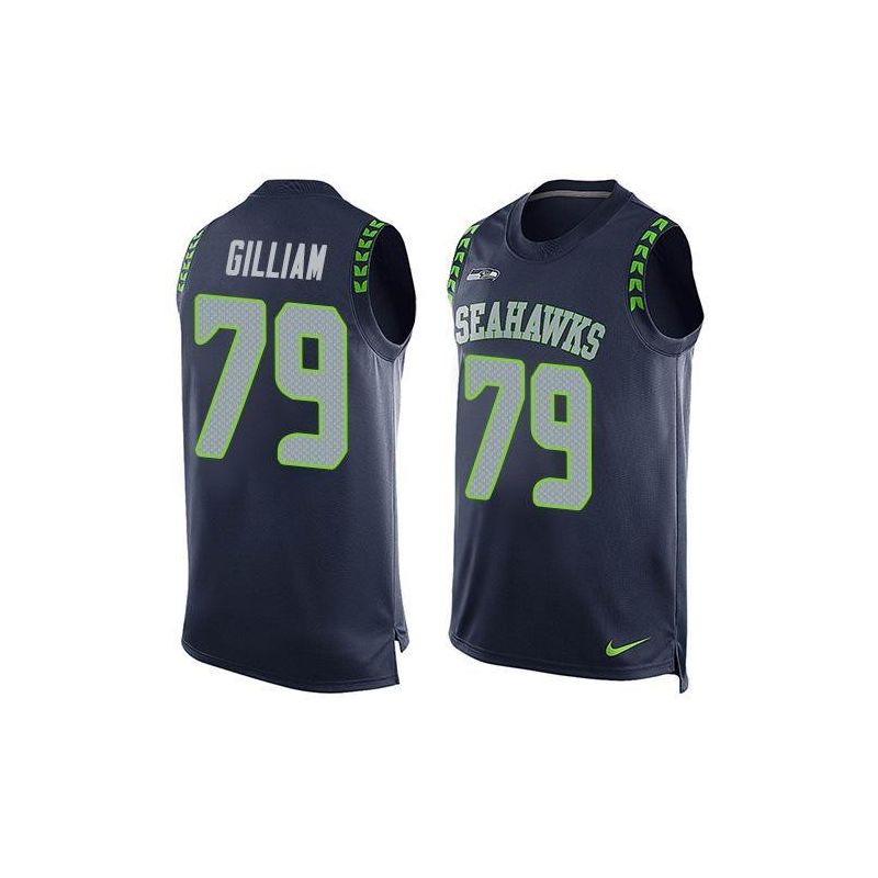 Cheap Garry Gilliam Seahawks Tank Top From China Blue #79