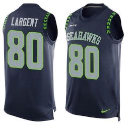 Cheap Steve Largent Seahawks Tank Top From China Blue #80