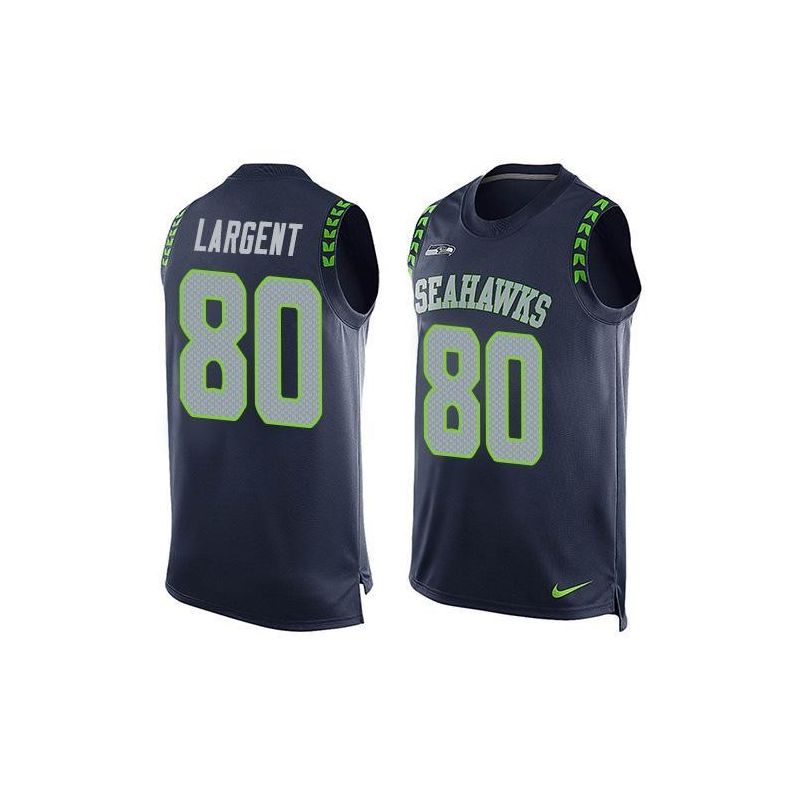 Cheap Steve Largent Seahawks Tank Top From China Blue #80