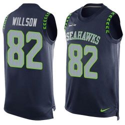 Cheap Luke Willson Seahawks Tank Top From China Blue #82