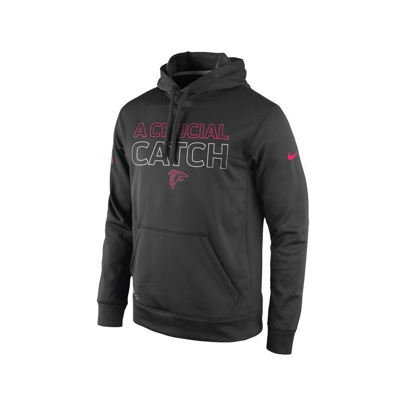 Cheap Atlanta Falcons Hoodie From China Charcoal KO Breast Cancer Awareness Performance