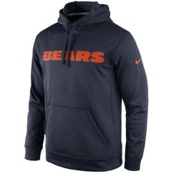 Cheap Chicago Bears Hoodie From China Navy KO Wordmark Performance