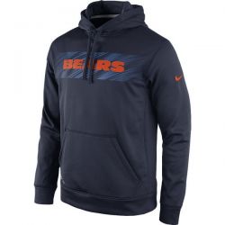 Cheap Chicago Bears Hoodie From China Navy KO Speed Wordmark Performance
