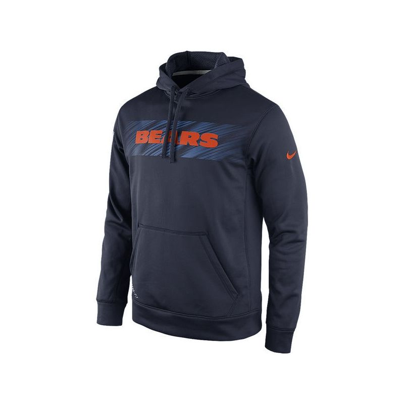 Cheap Chicago Bears Hoodie From China Navy KO Speed Wordmark Performance