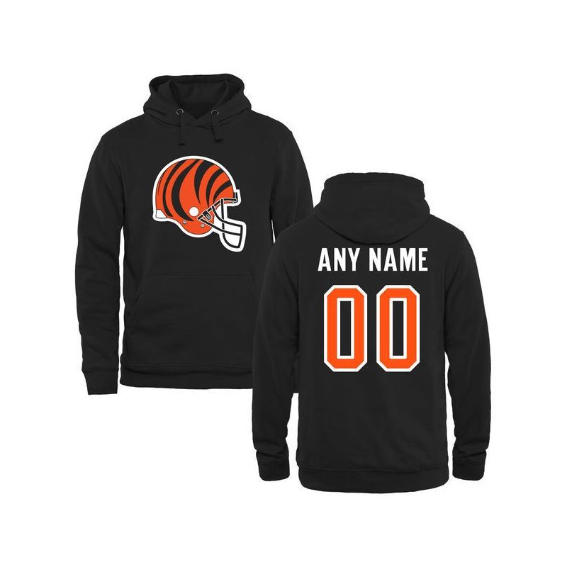Cheap Cincinnati Bengals Hoodie From China Black Custom Name & Number Helmet