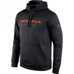 Cheap Cincinnati Bengals Hoodie From China Black KO Speed Wordmark Performance