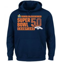 Cheap Denver Broncos Hoodie From China Navy Super Bowl 50 Champions Winners Take VIII