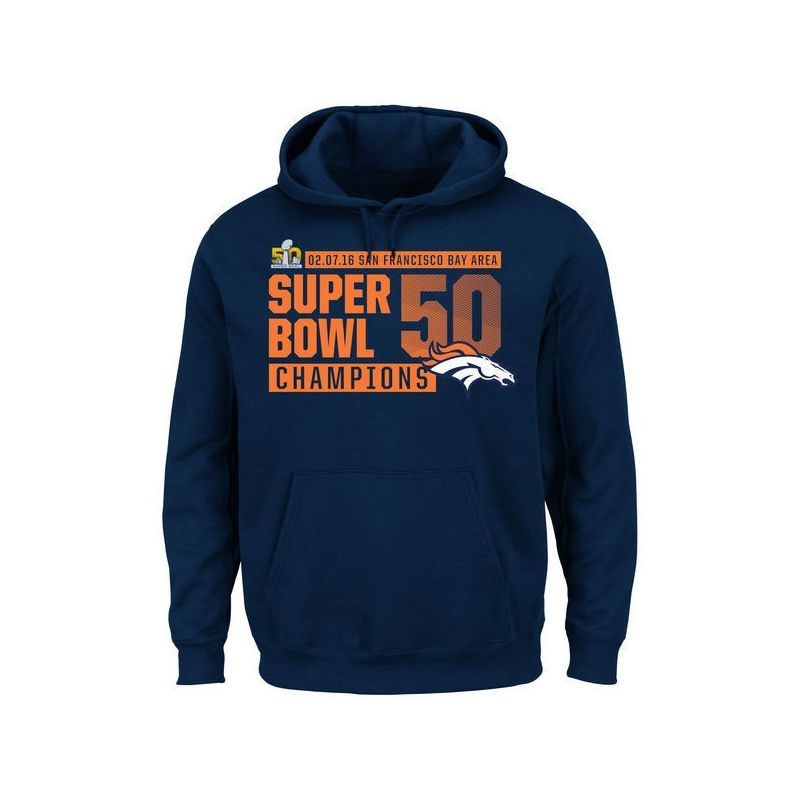 Cheap Denver Broncos Hoodie From China Navy Super Bowl 50 Champions Winners Take VIII