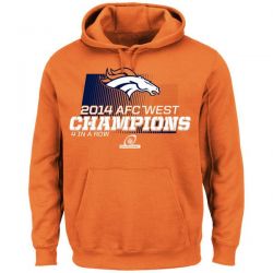 Cheap Denver Broncos Hoodie From China Orange 2014 AFC West Division Champions